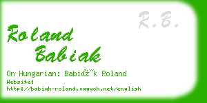 roland babiak business card